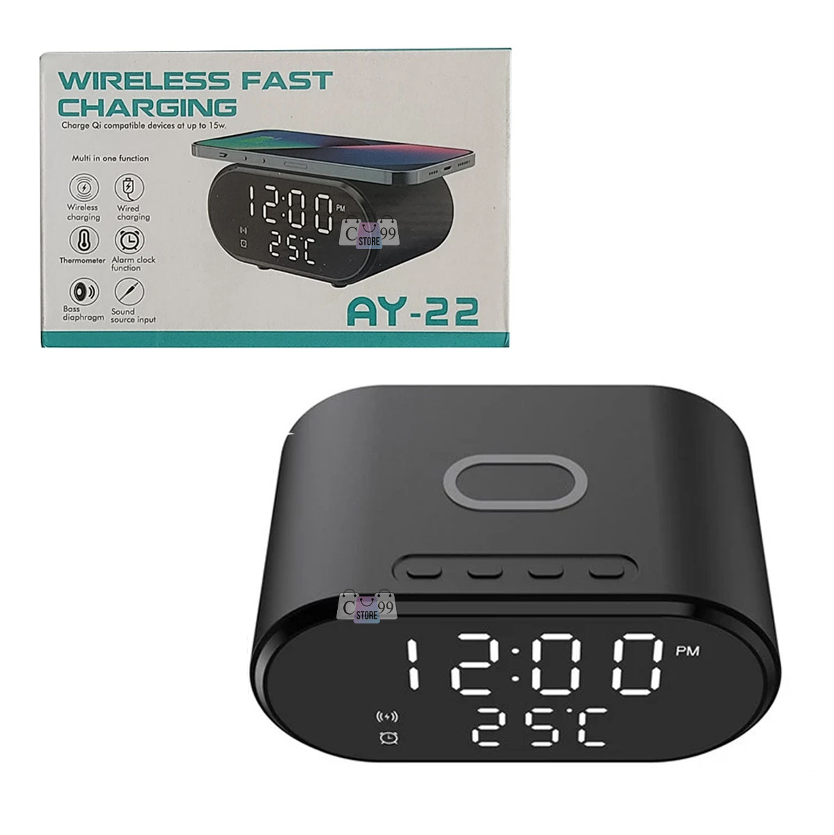 Miniatura 2 de Reloj Despertador Cargador Inalámbrico